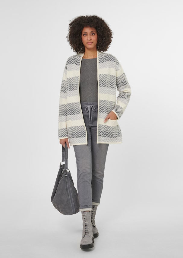 Open-front cardigan with tie closure 1