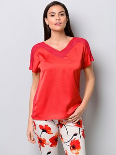 Shirt mit Spitzen am Ausschnitt thumbnail 1