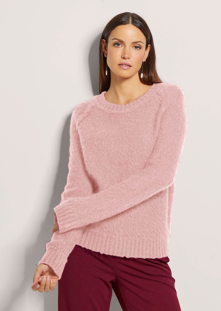 Flauschiger Rundhals-Pullover