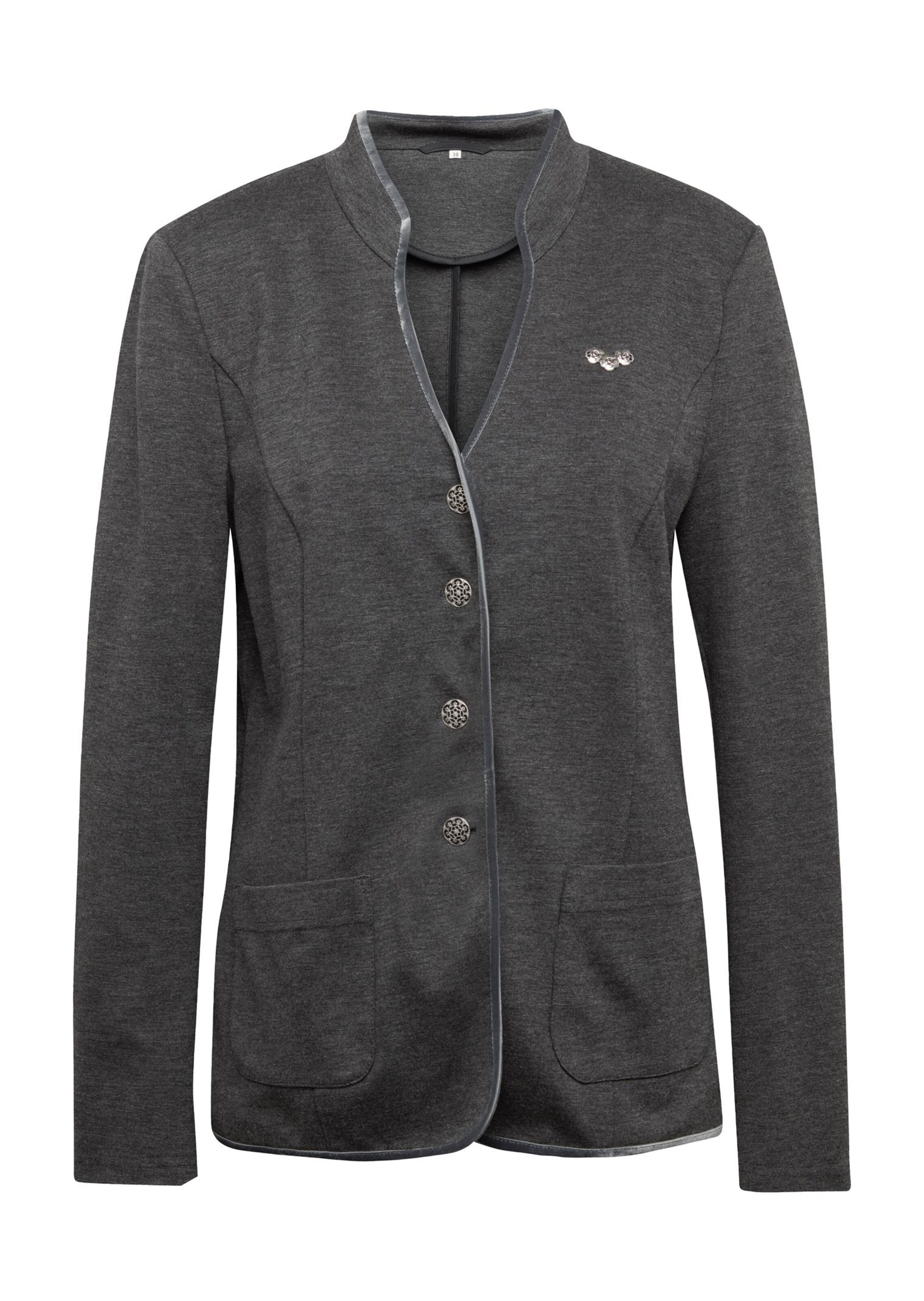 Doux blazer extensible - gris / mélangé - Gr. 46 de Goldner Fashion