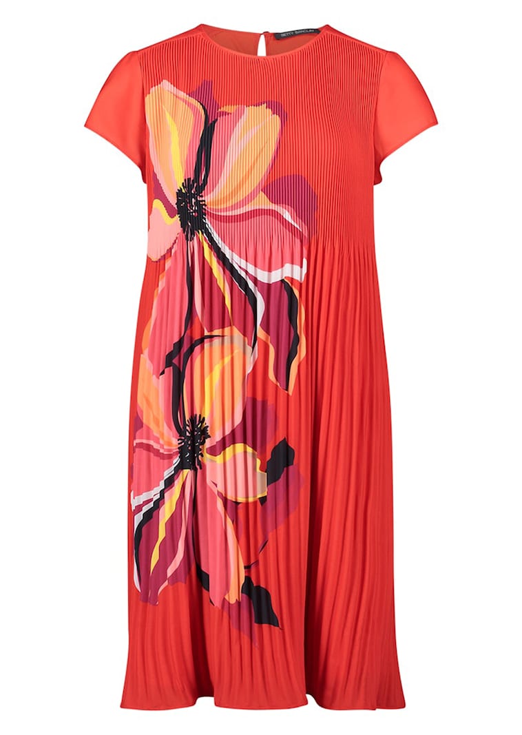 Robe plissée avec imprimé floral