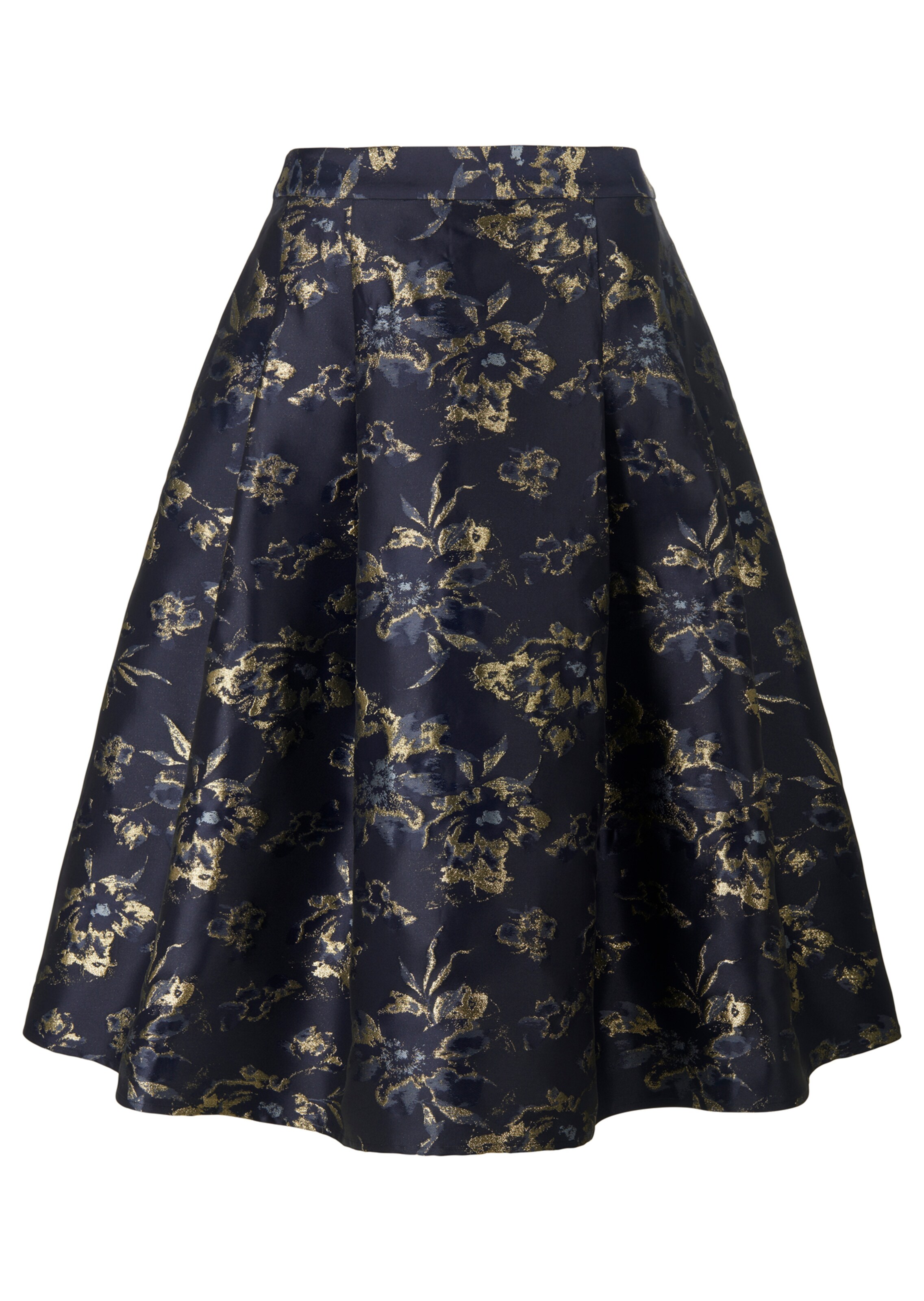 Jacquard skirt with glossy accents in navy / multi-coloured Jacquard skirt with glossy accents in navy / multi-coloured