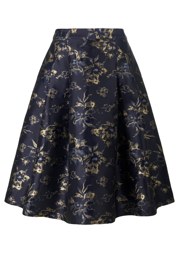 Jacquard skirt with glossy accents 5