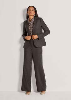 Klassischer Nadelstreifen-Blazer mit Wolle thumbnail 2