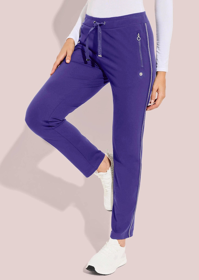 Freizeithose mit Glanzstreifen
