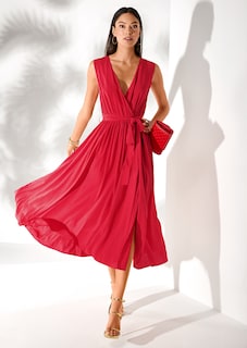 Langes Kleid in Wickel-Optik thumbnail 7