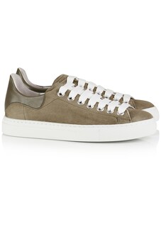 Lace-up shoes in suede and smooth leather thumbnail 1