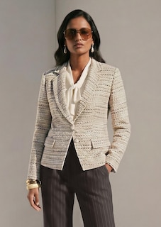 Strukturierter Tweed-Blazer thumbnail 1