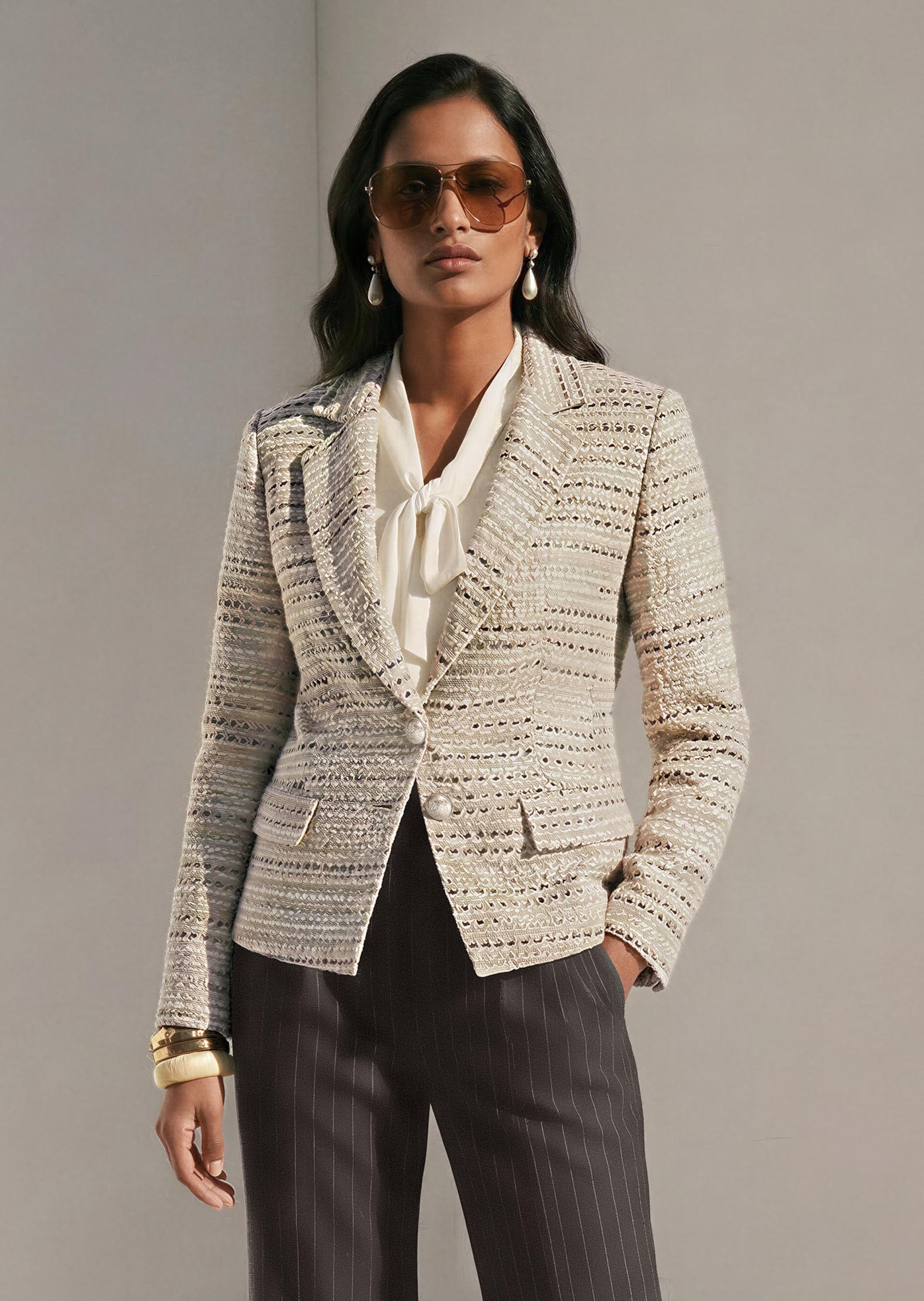 Strukturierter Tweed-Blazer