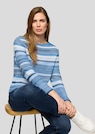 Gestreepte pullover van structuurtricot thumbnail 4