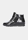 Bottines en cuir verni avec embossage crocodile thumbnail 4