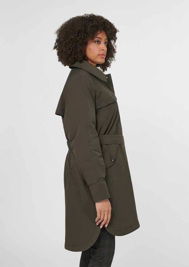 Fashionable trench coat with warm lining 3