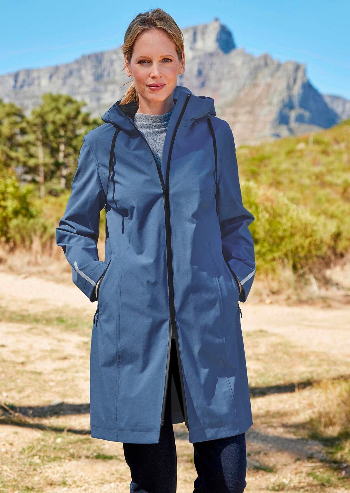Veste Imperméable Femme à Capuche - Manteau Mi-Saison Coupe-Vent Pour Randonnée Et Plein Air