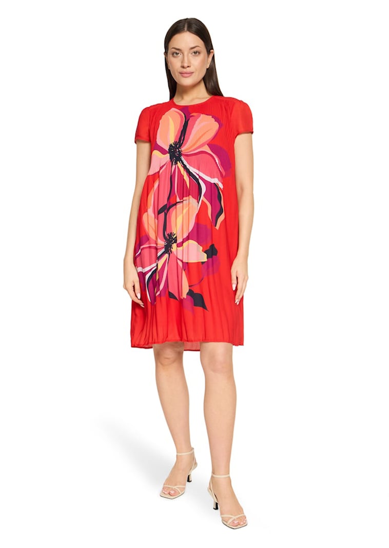 Robe plissée avec imprimé floral