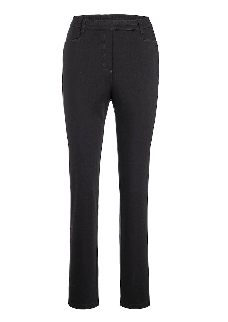 Pantalon LOUISA à taille élastique en coton satiné