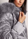 Lange Kapuzen-Jacke mit Webpelz thumbnail 5