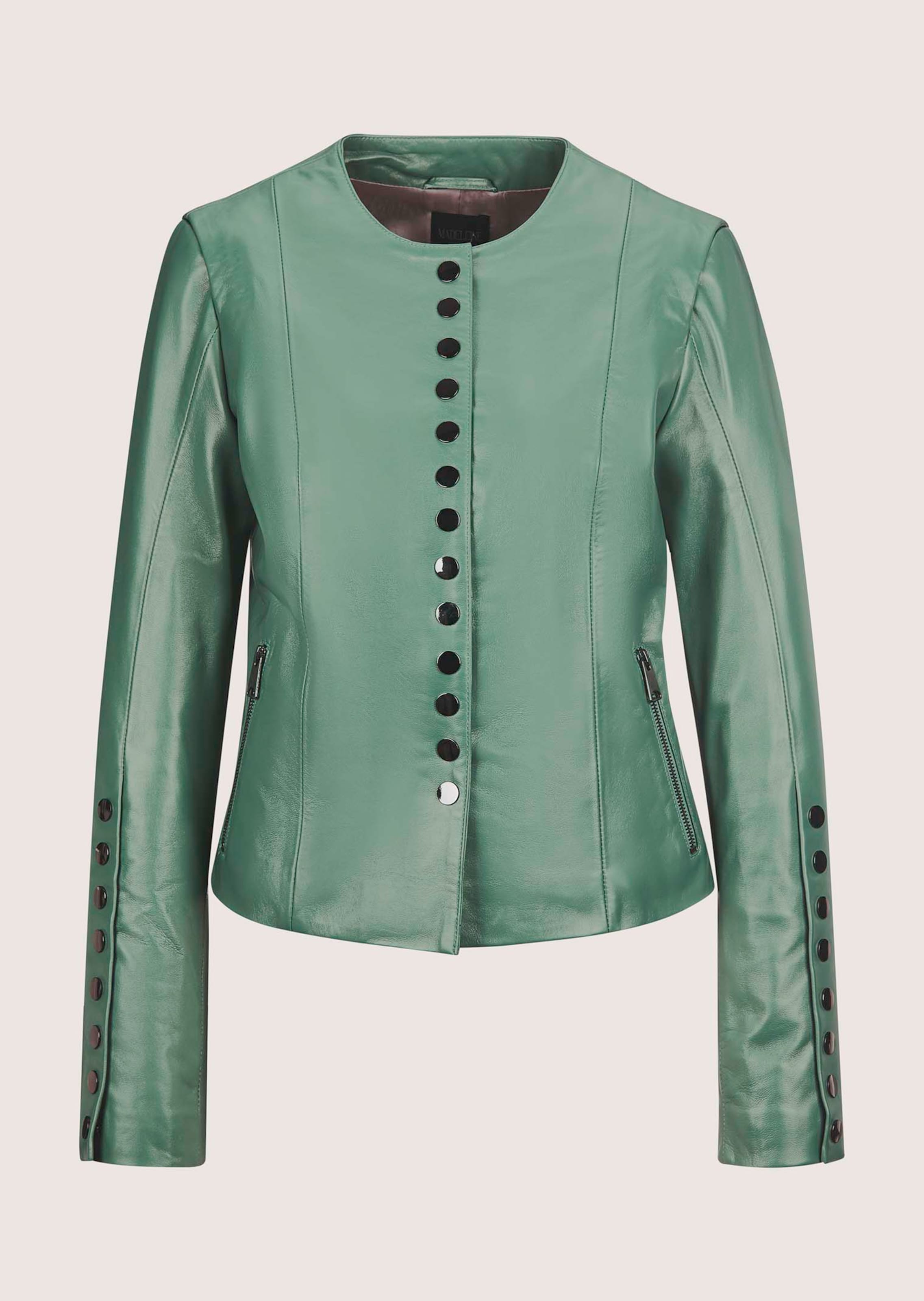 Kurze Lederjacke aus Lammnappa