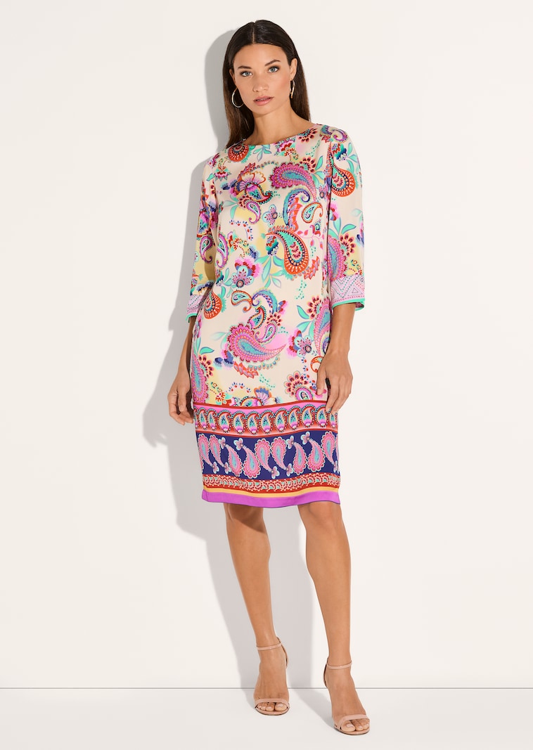 Sommerkleid im Paisley-Dessin mit 3/4-Ärmeln