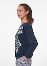 Sweatshirt with letter print and rhinestones thumbnail 4