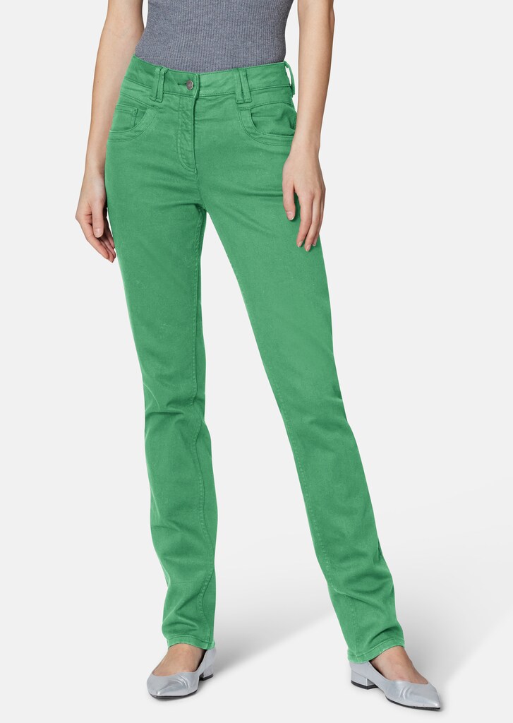 Schlanke 5-Pockets-Jeans mit breitem Saumaufschlag