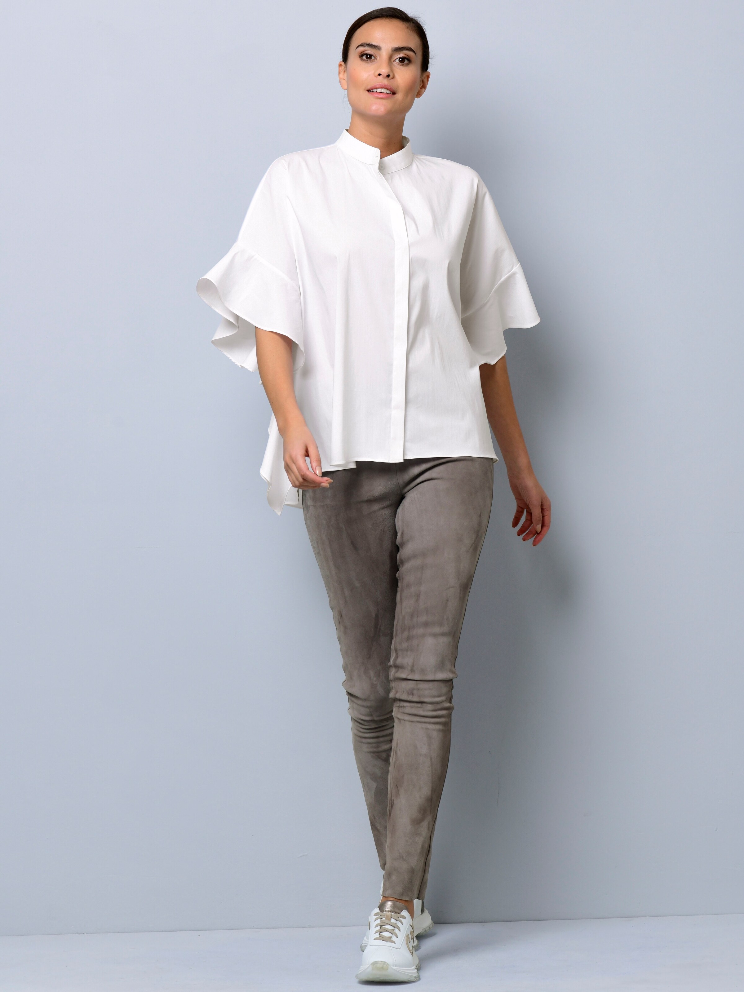 Oversizedbluse mit großem Volantärmel