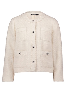 Edle Bouclé-Jacke mit Fransenkante thumbnail 3