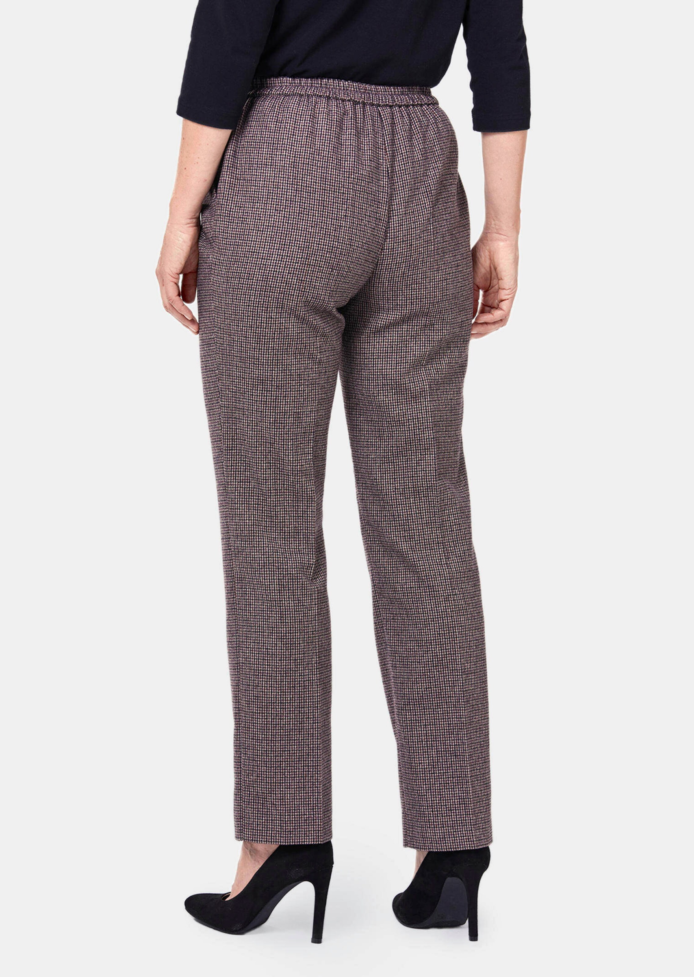 Pantalon à carreaux classique MARTHA - marine / érable / à carreaux - Gr. 56 de Goldner Fashion