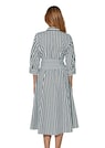 Striped shirt dress with tie sash thumbnail 3