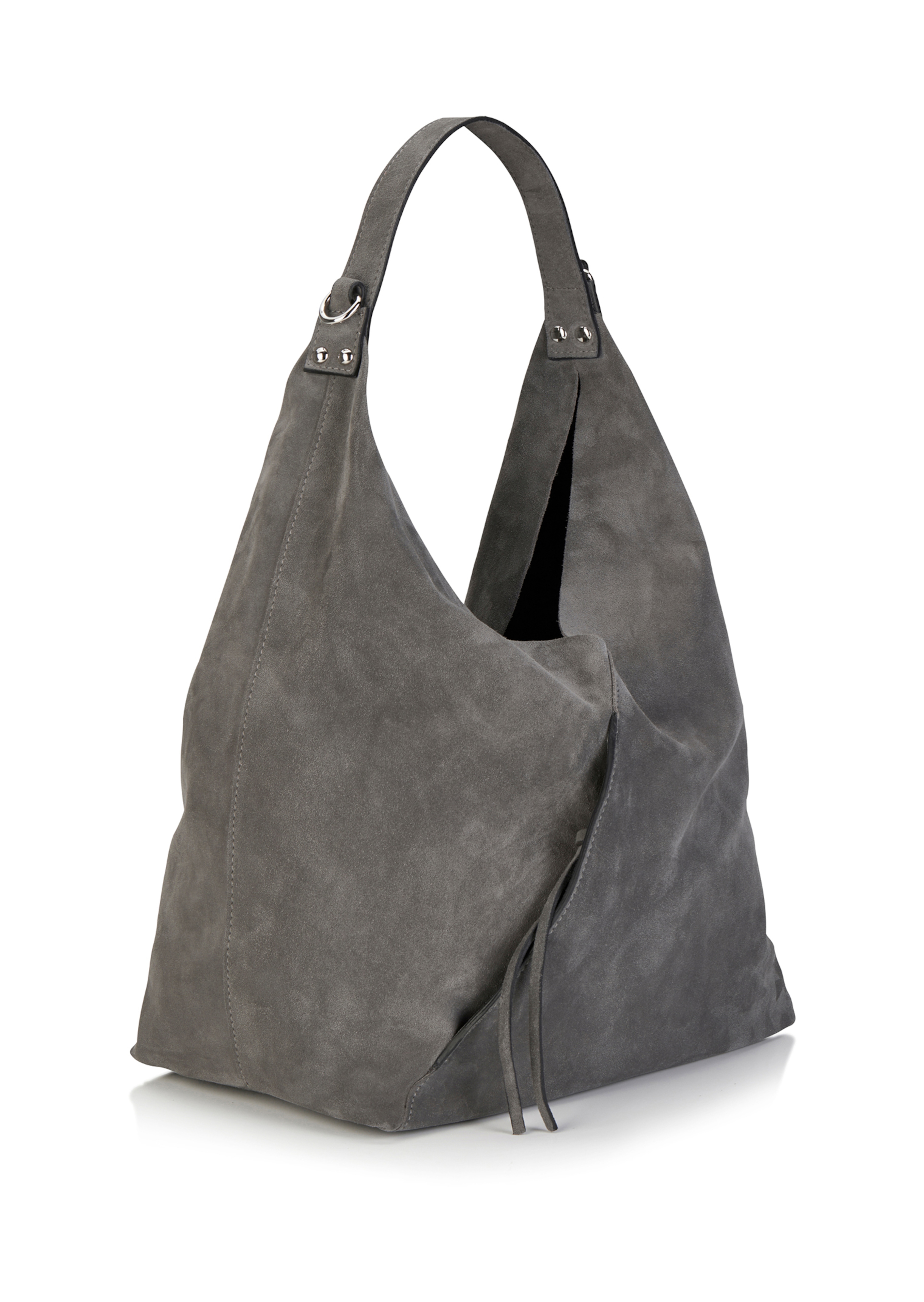 Suede pouch bag