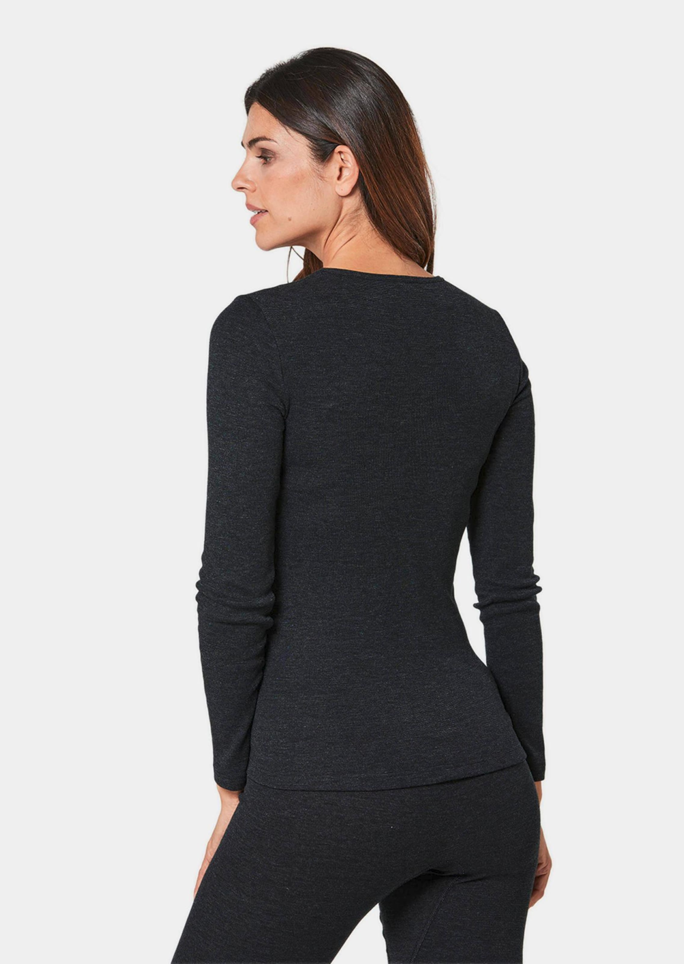 Sous-vêtement à manches longues thermo pour femmes - noir / mélangé - Gr. 52 de Goldner Fashion