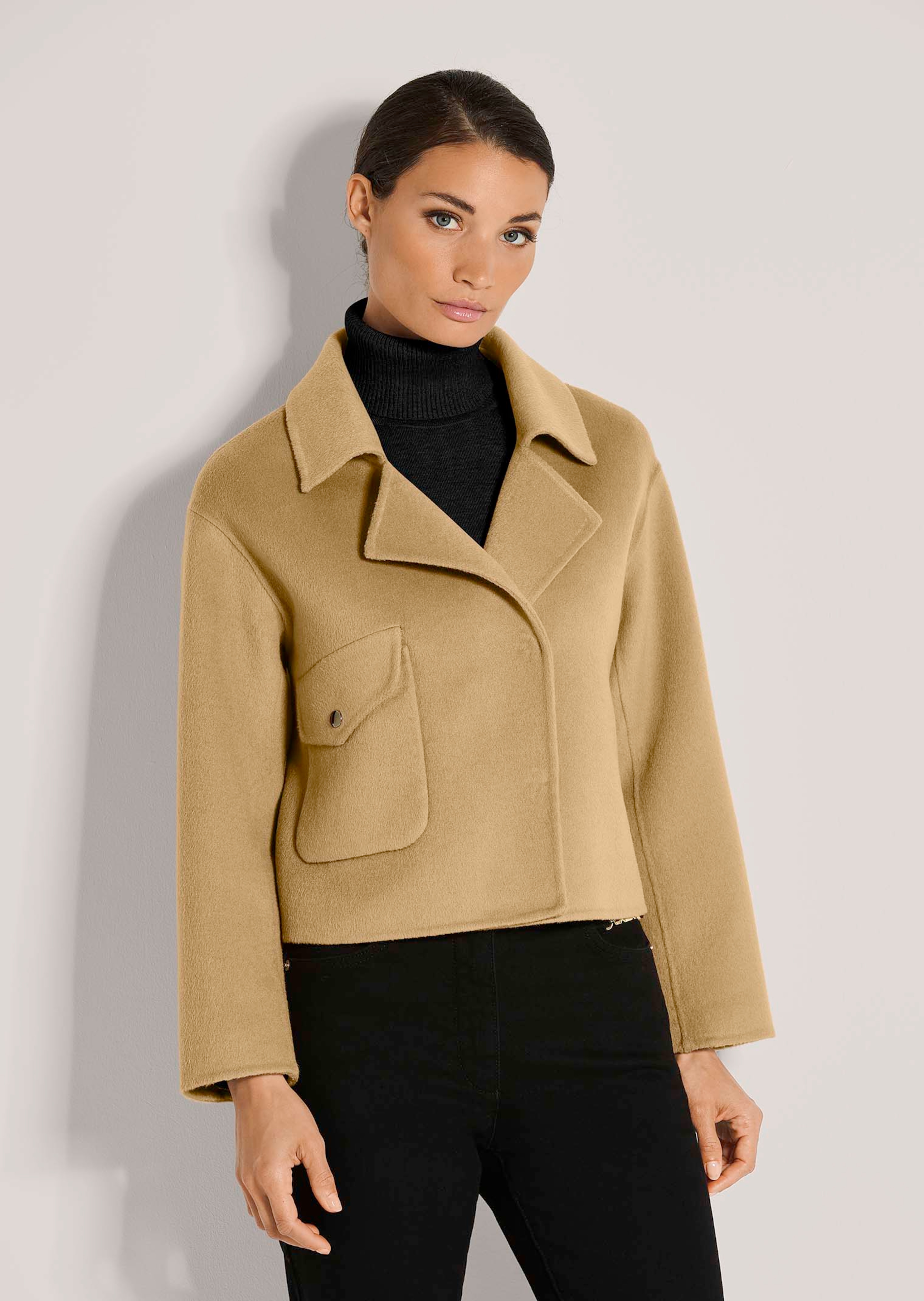 Doubleface-Jacke aus Wolle