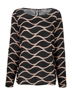 Bluse mit grafischem Dessin thumbnail 3
