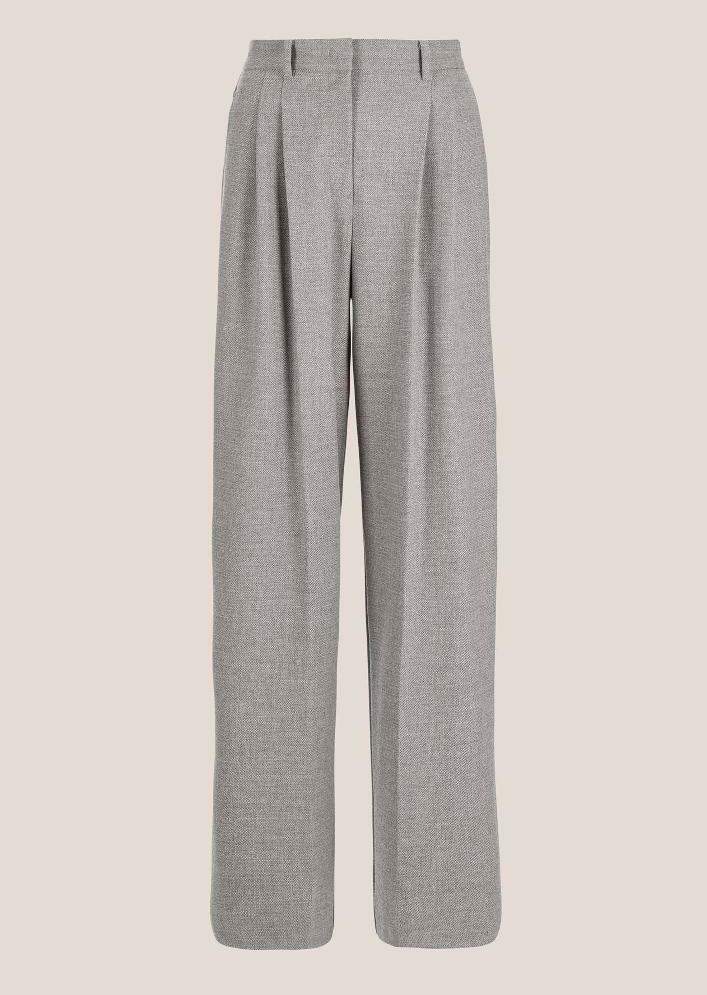 Weite Bundfaltenhose mit Bügelfalten