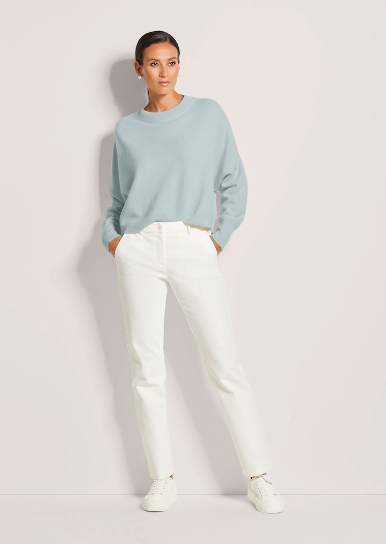 Kurzer Oversize-Pullover mit Kaschmir