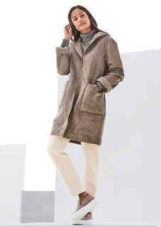 Fake fur-Mantel in Lammfell-Optik thumbnail 2