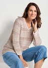 Pullover van structuurtricot met een V-hals thumbnail 1
