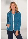 Vrijetijdsjasje van warme tricot fleece met opstaande kraag thumbnail 1