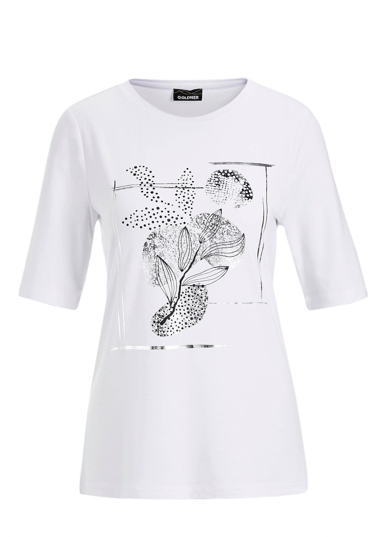Shirt met print en glansdetails
