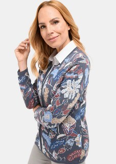 Farbharmonische Strickjacke mit fantasievollem Jacquardmuster thumbnail 3