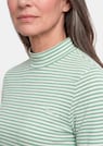 Shirt met lange mouwen, strepen en opstaande kraag thumbnail 5