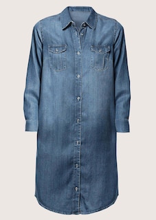 Hemdblusenkleid in Jeansoptik aus trageangenehmer Lyocellware thumbnail 5