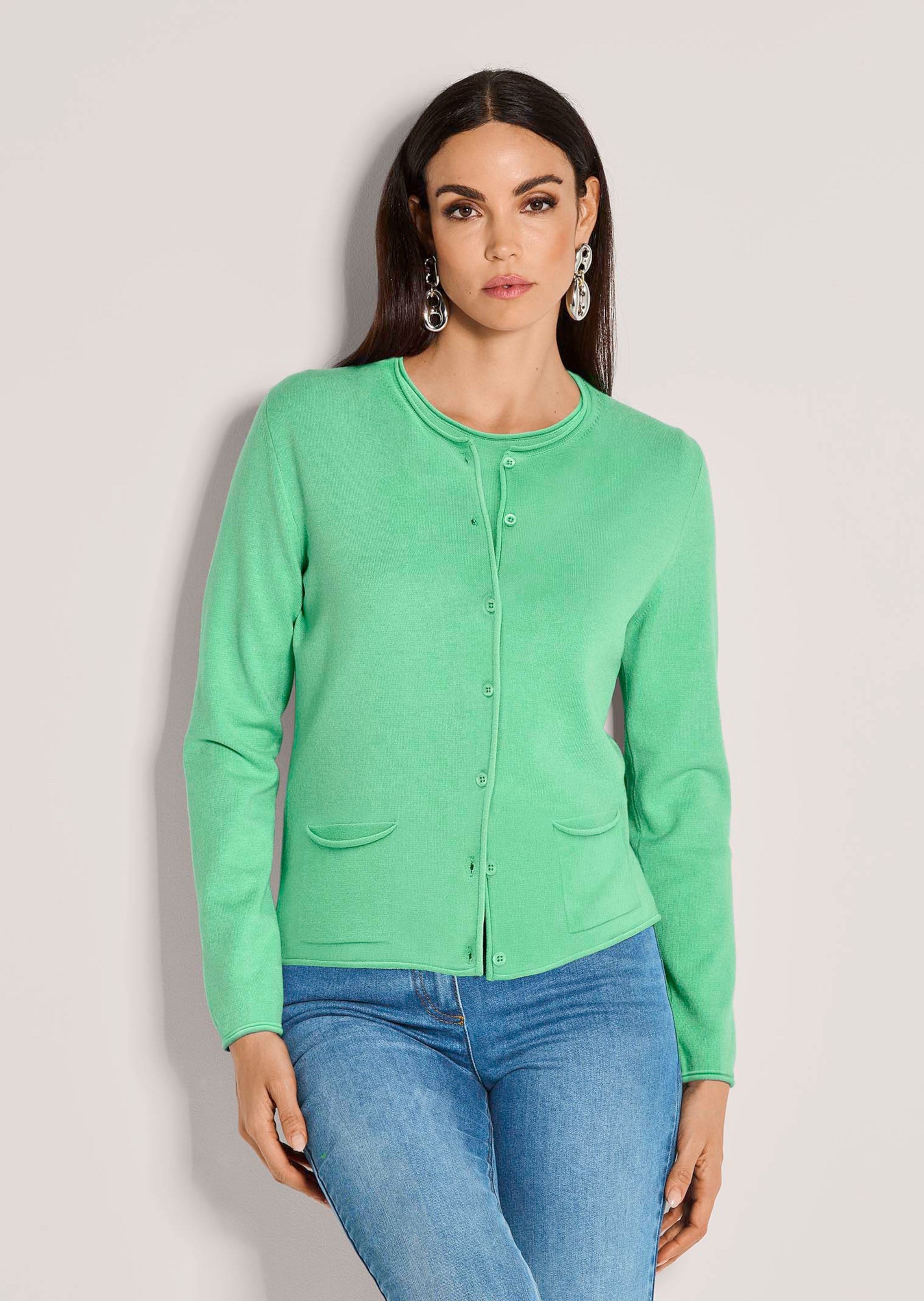 Feinstrick-Twinset mit Modal