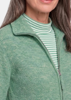 Strickjacke in Rippenstruktur mit Reißverschluss thumbnail 5