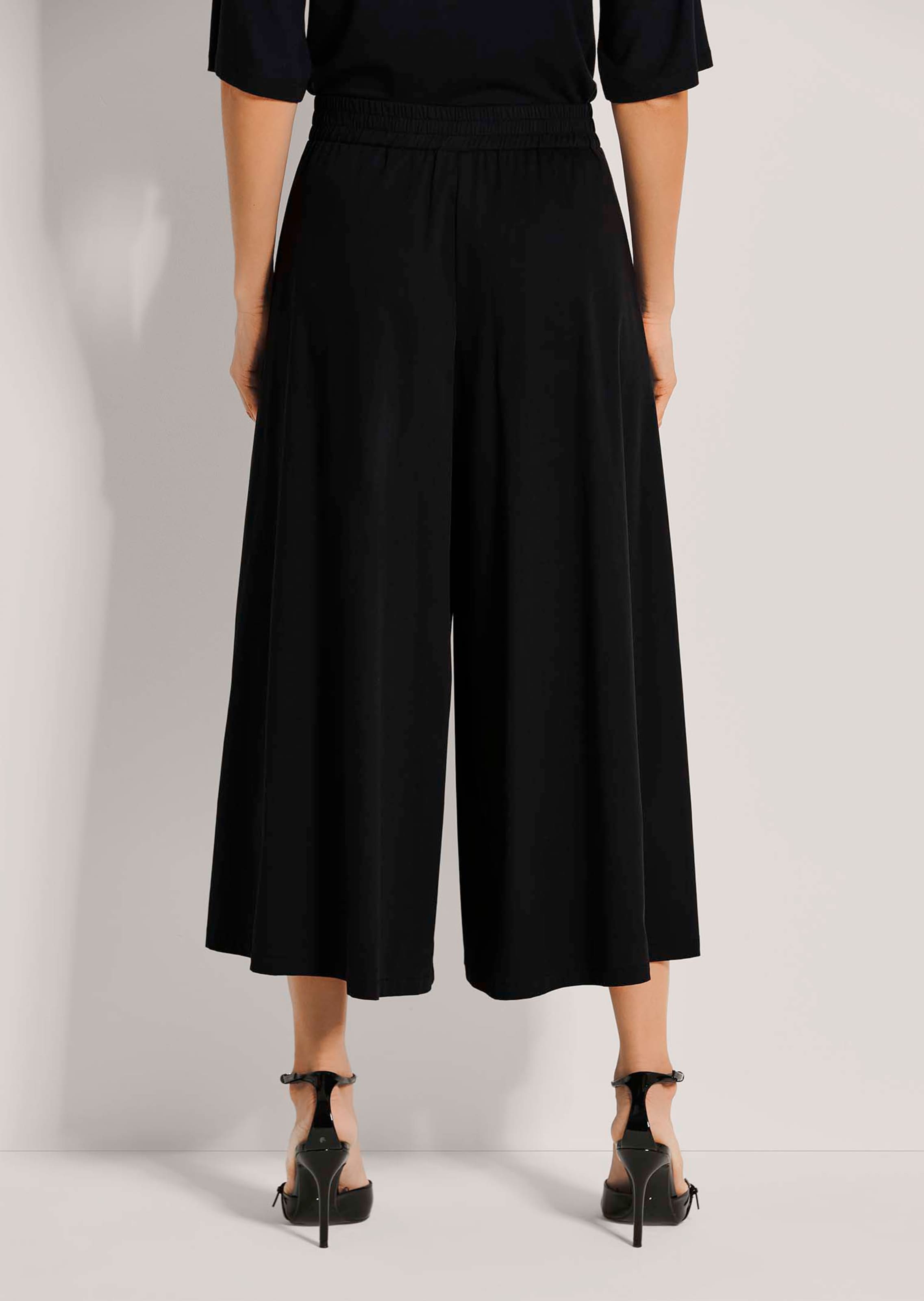 Jupe-culotte Noire Imitation Cuir Mat Fashion - Taille 48/50, Style Pantalon Habillé, Neuf Avec étiquettes