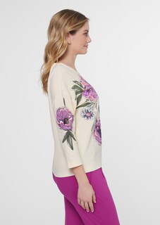Shirt mit floralem Motivprint und 3/4-Ärmel thumbnail 4