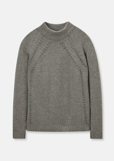 Stehkragen-Pullover mit Ajour-Details thumbnail 6
