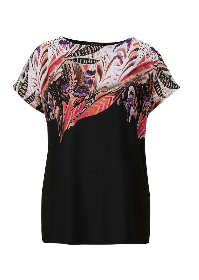 Blouseshirt met een uitgekiend geplaatste print