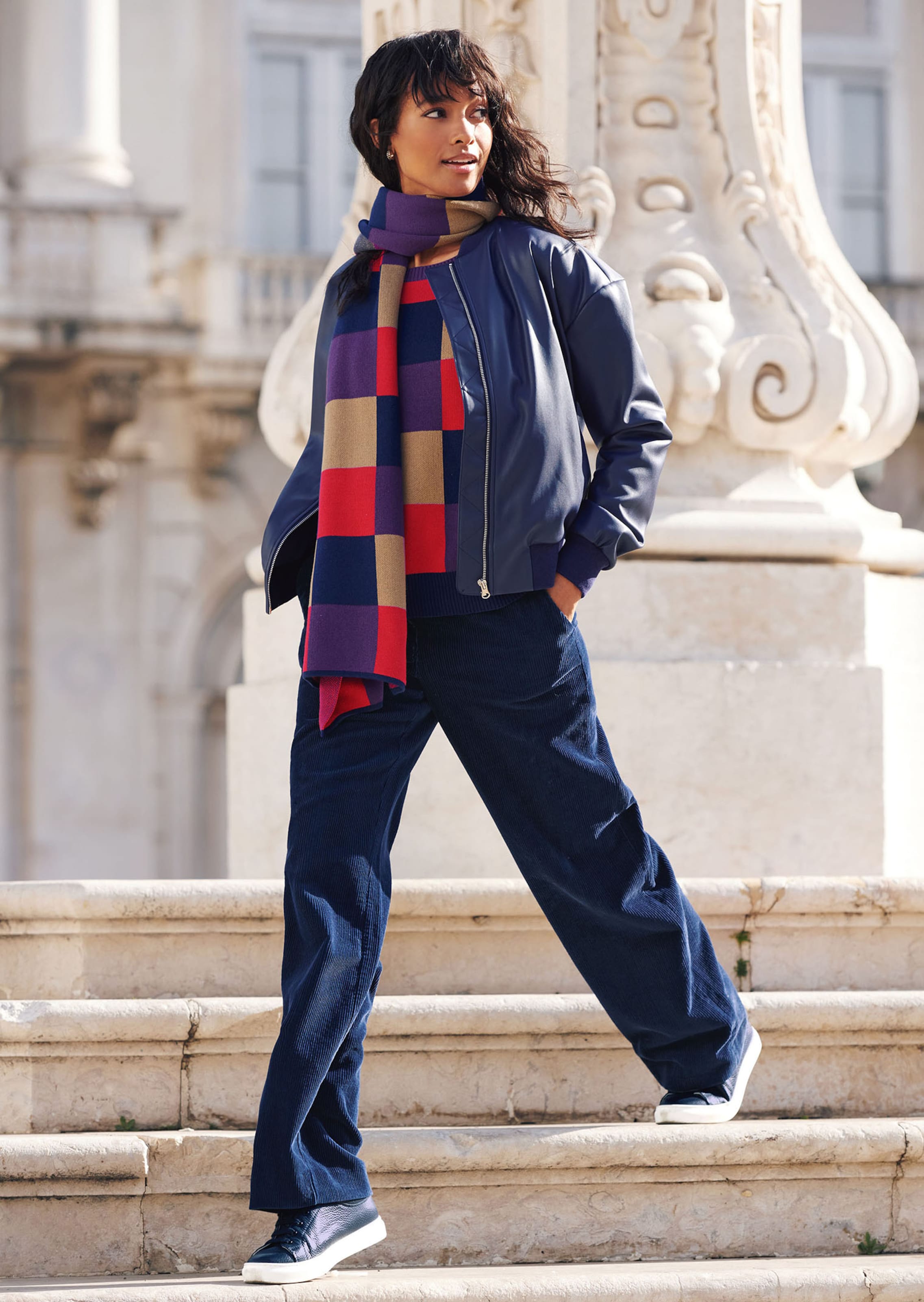 Bomberjacke in cooler Leder-Optik