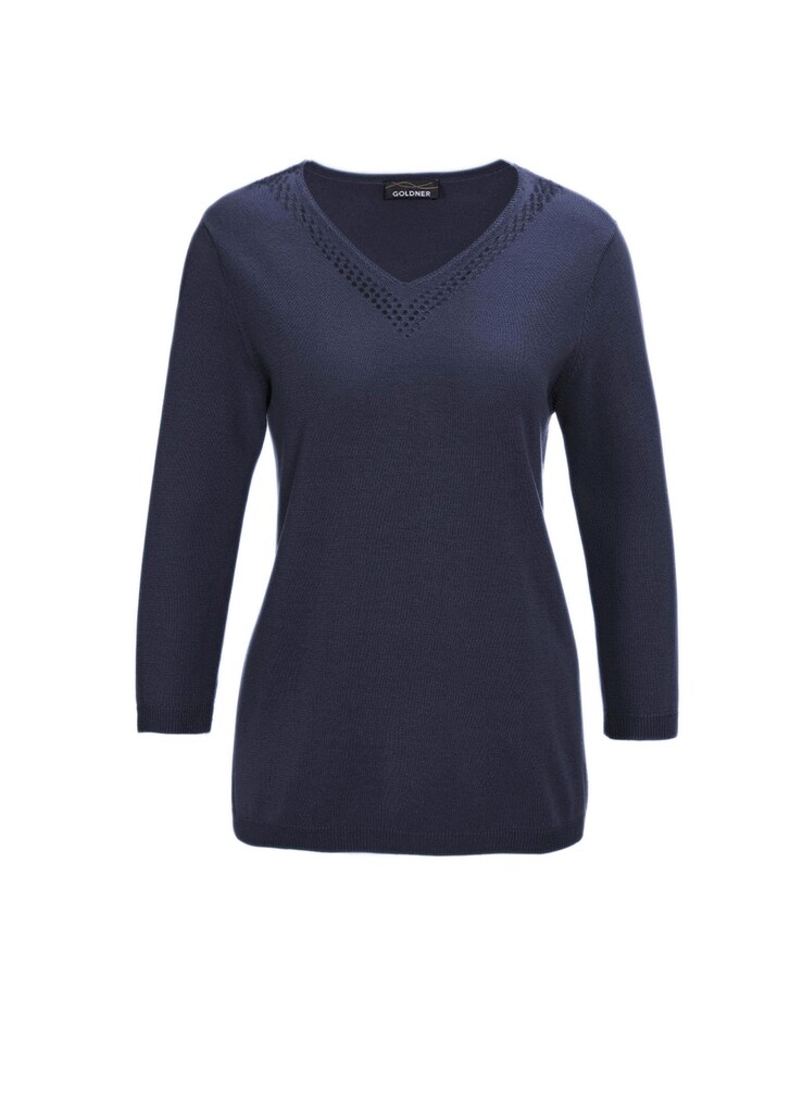 Unkomplizierter Pullover mit V-Ausschnitt