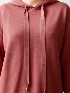 Knitted jumper with hood thumbnail 7